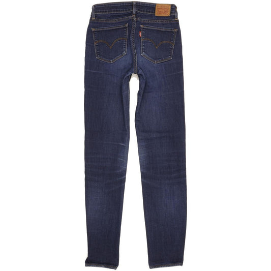 Levi's 714 Women Blue Straight Slim Stretch Jeans W26 L31