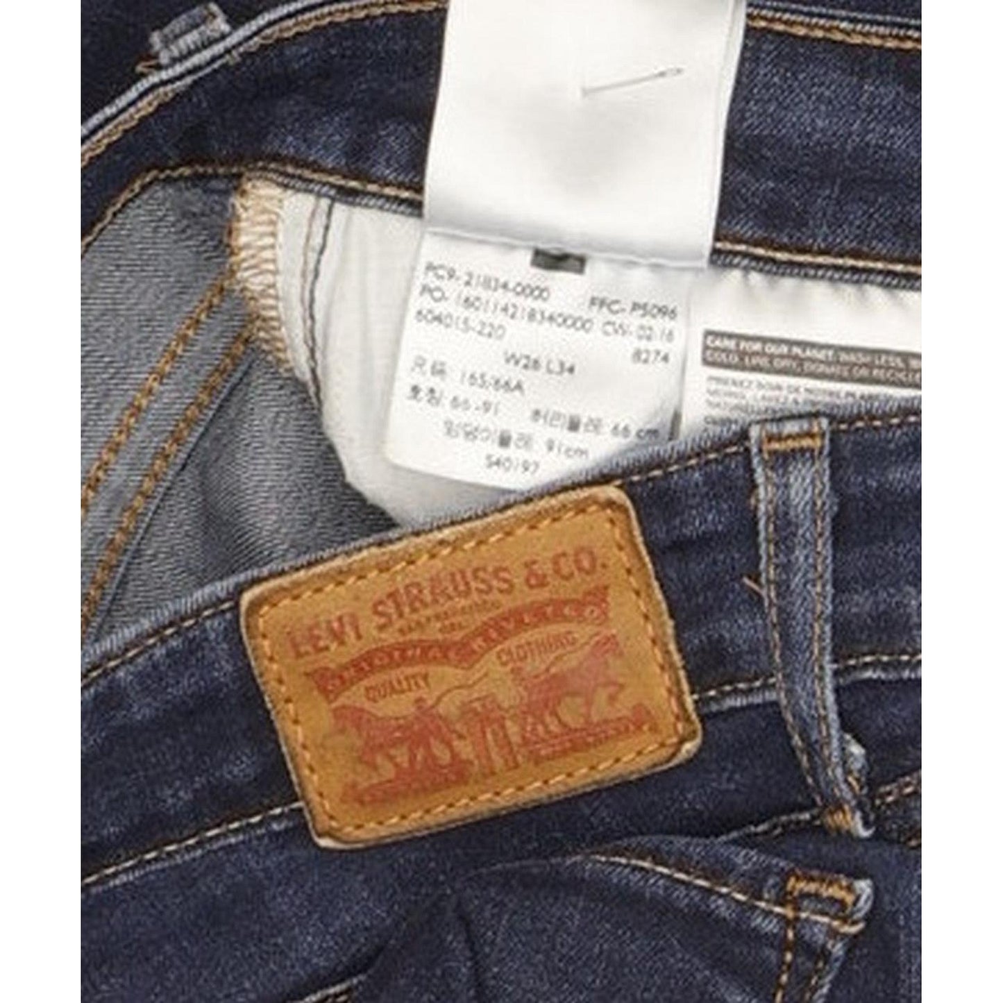 Levi's 714 Women Blue Straight Slim Stretch Jeans W26 L31