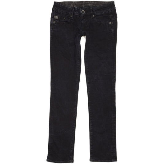 G-Star Midge Women Navy Straight Slim Stretch Jeans W28 L31
