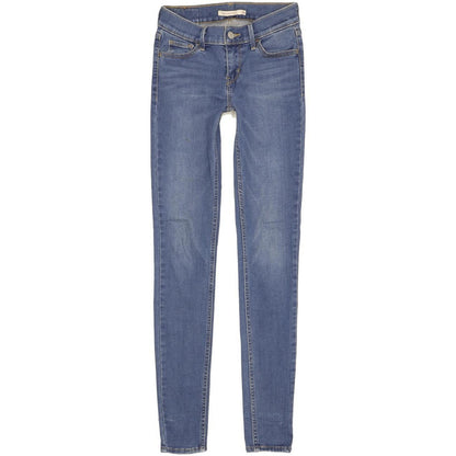 Levi's 710 Super Women Blue Skinny Slim Stretch Jeans W25 L31