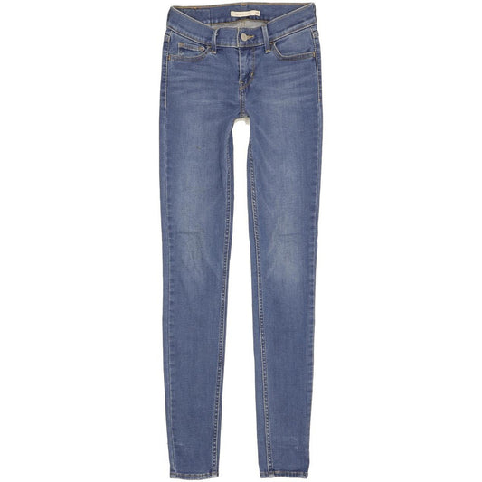 Levi's 710 Super Women Blue Skinny Slim Stretch Jeans W25 L31