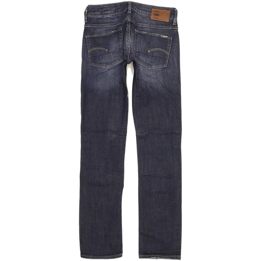 G-Star 3301 Women Blue Straight Slim Stretch Jeans W24 L30