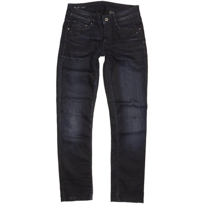 G-Star Attacc Mid Women Navy Straight Slim Stretch Jeans W26 L29