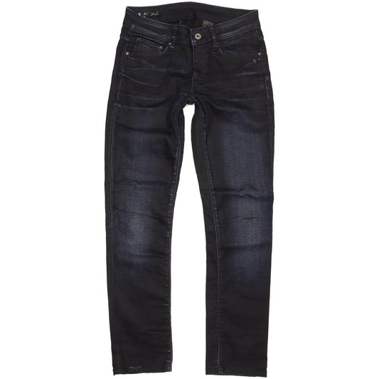 G-Star Attacc Mid Women Navy Straight Slim Stretch Jeans W26 L29
