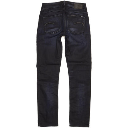 G-Star Attacc Mid Women Navy Straight Slim Stretch Jeans W26 L29