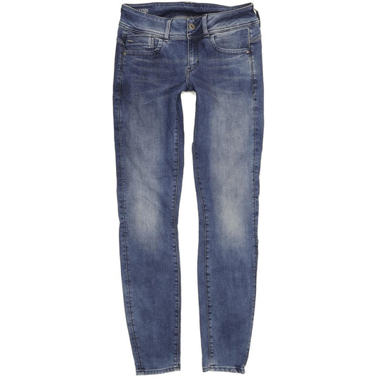 G-Star Lynn Mid Women Blue Skinny Slim Stretch Jeans W30 L33
