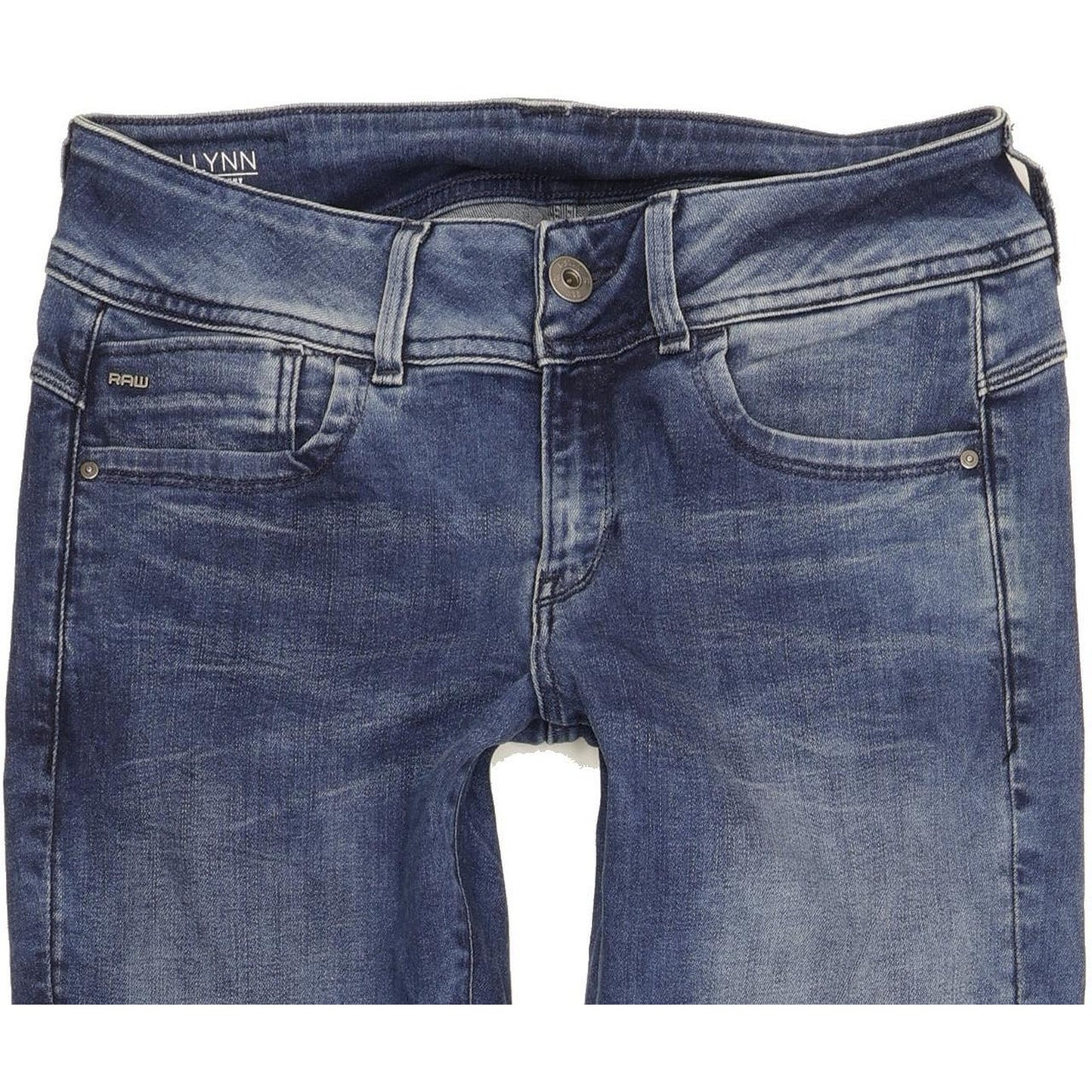 G-Star Lynn Mid Women Blue Skinny Slim Stretch Jeans W30 L33