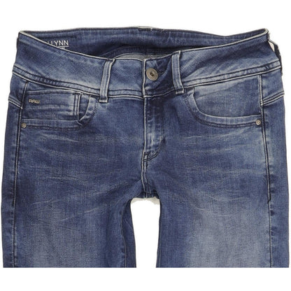 G-Star Lynn Mid Women Blue Skinny Slim Stretch Jeans W30 L33