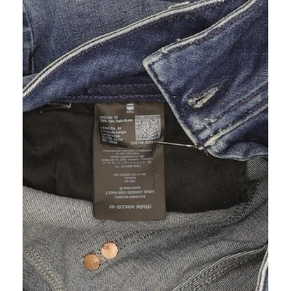 G-Star Lynn Mid Women Blue Skinny Slim Stretch Jeans W30 L33