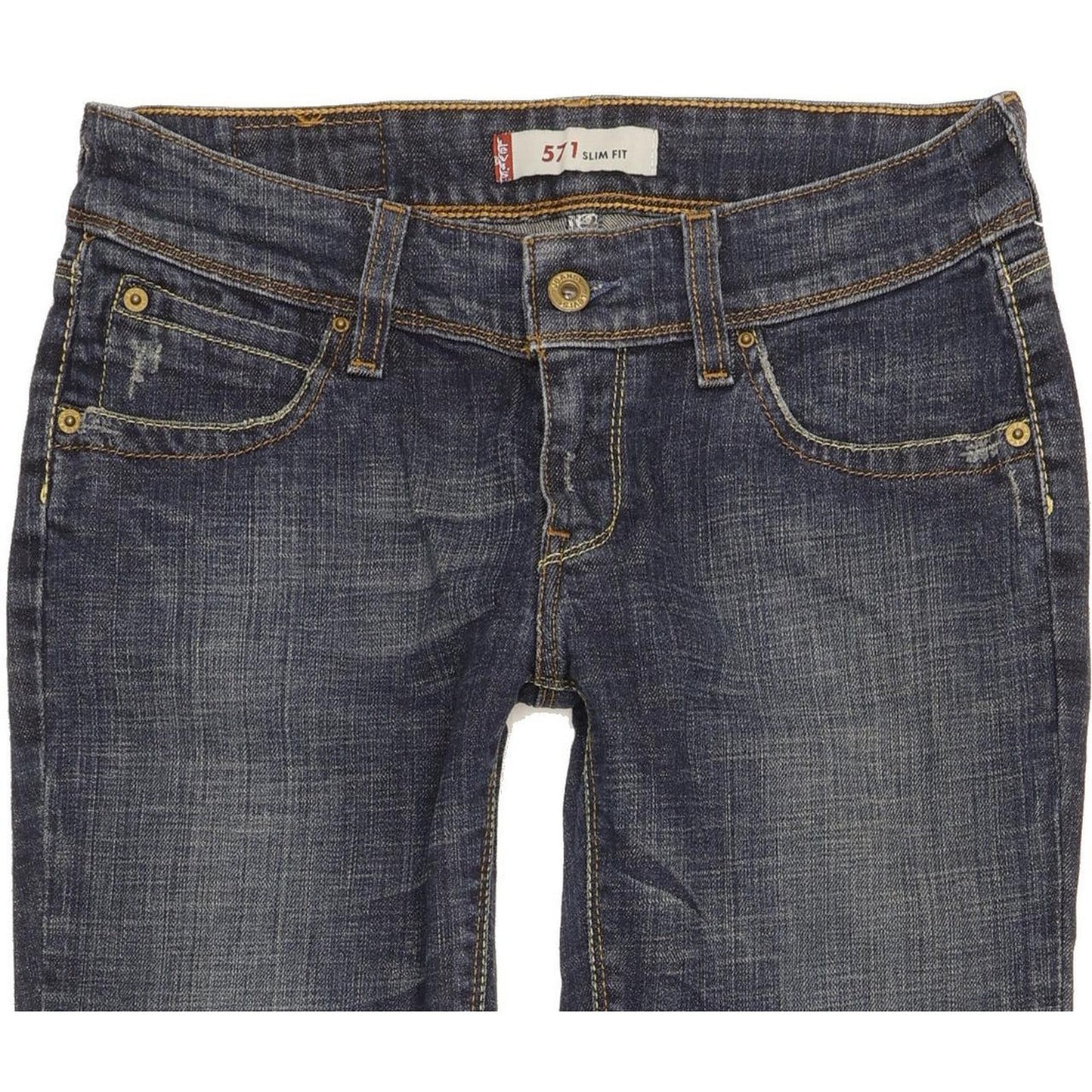 Levi's 571 Women Blue Straight Slim Stretch Jeans W29 L27