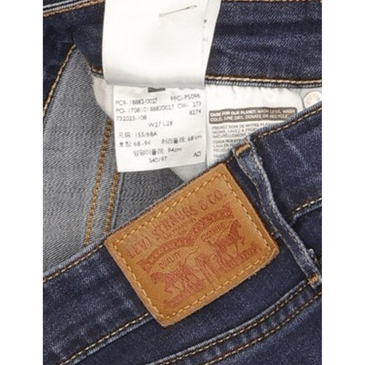 Levi's 721 Women Blue Skinny Slim Stretch Jeans W27 L28