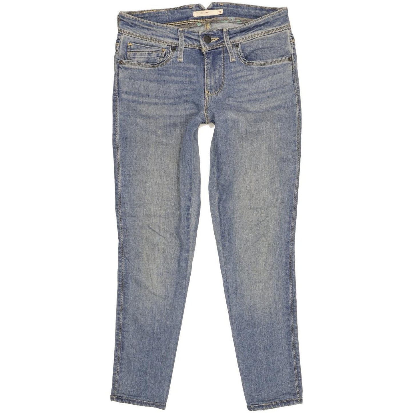Levi's 711 Women Blue Skinny Slim Stretch Jeans W26 L25