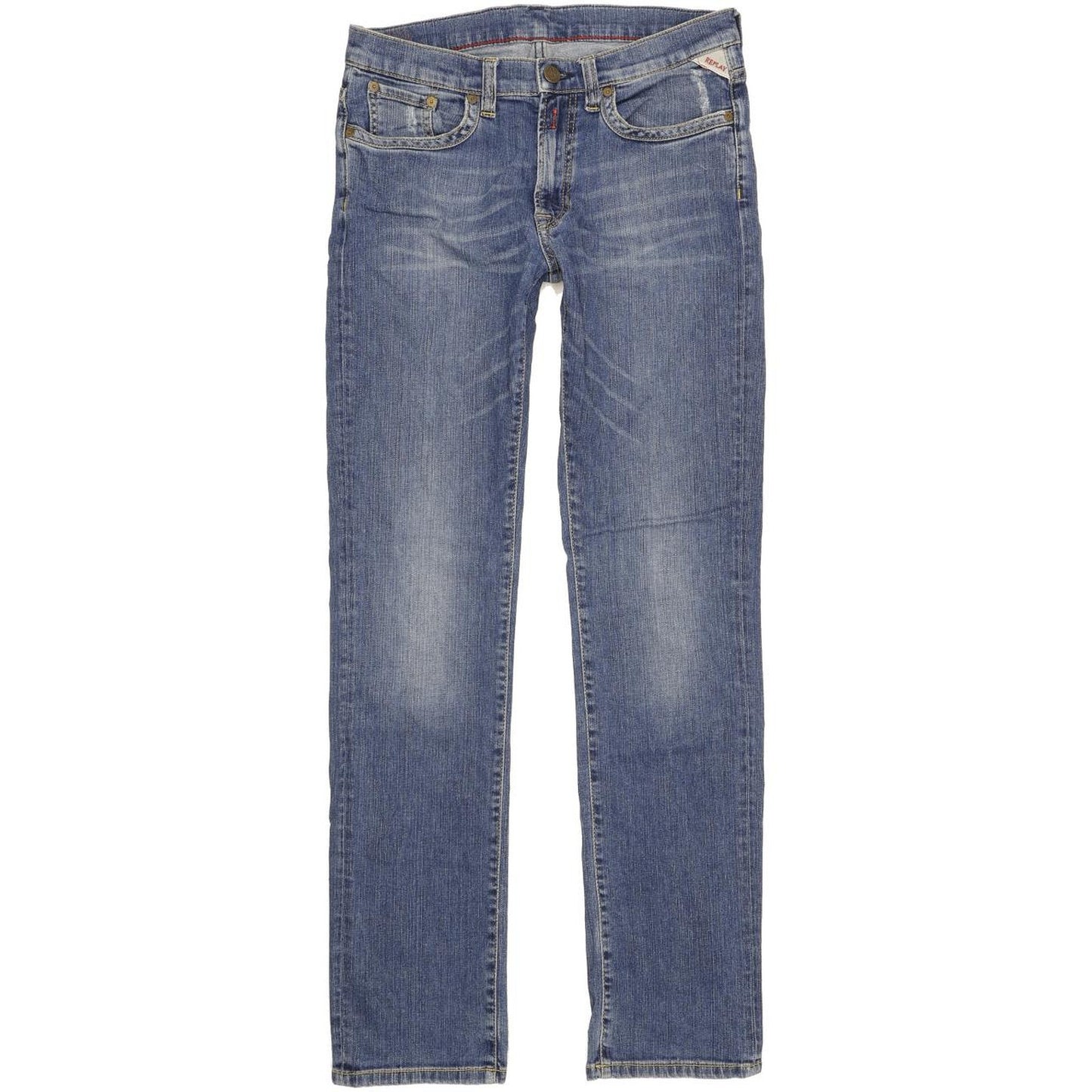 Replay Men Blue Straight Slim Stretch Jeans W30 L32