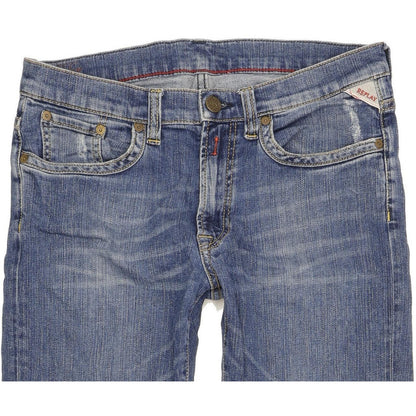 Replay Men Blue Straight Slim Stretch Jeans W30 L32