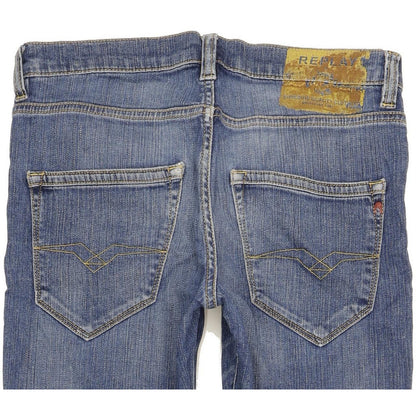 Replay Men Blue Straight Slim Stretch Jeans W30 L32