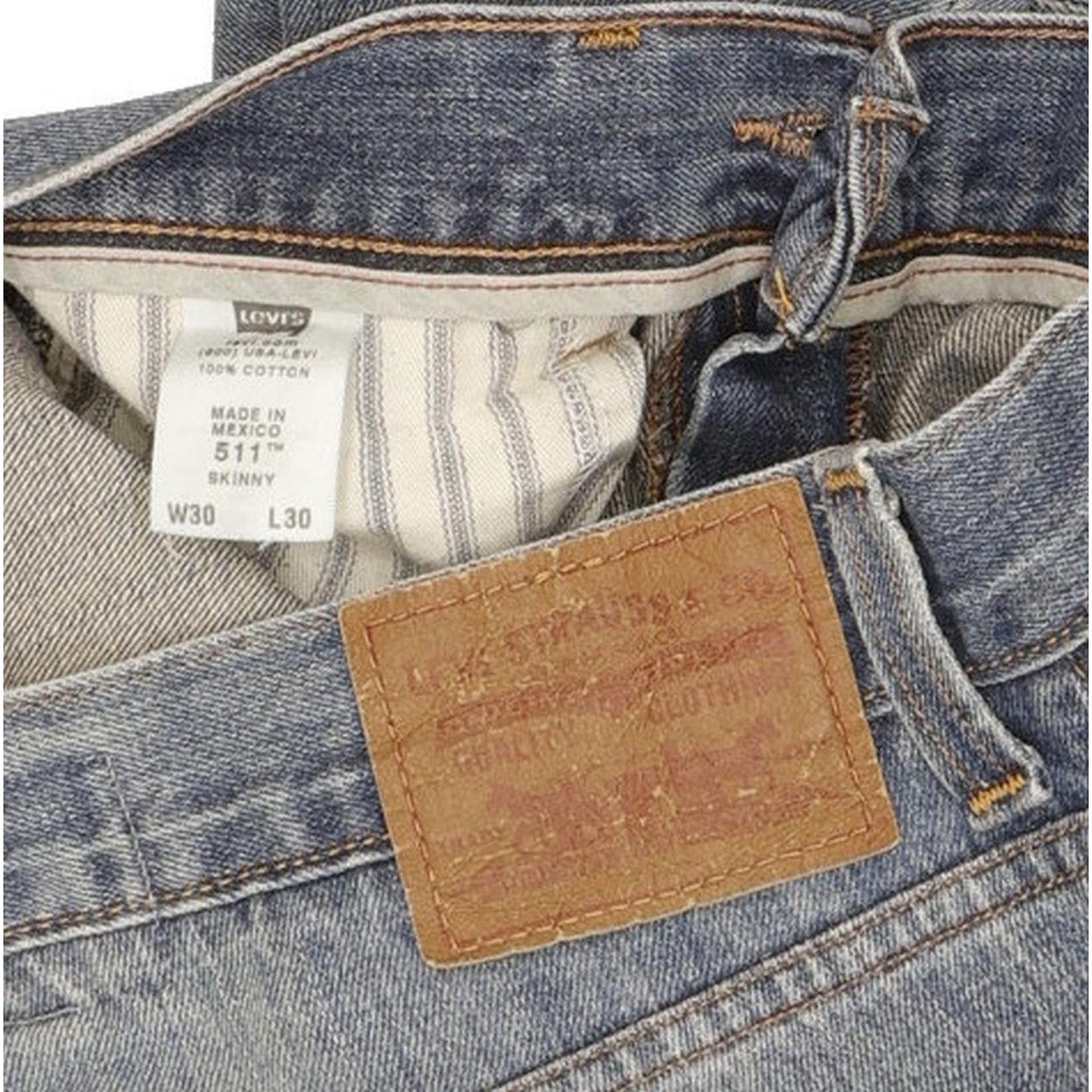 Levi's 511 Men Blue Straight Slim Jeans W30 L30