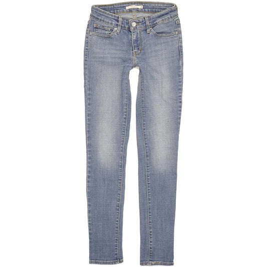 Levi's 711 Women Blue Skinny Slim Stretch Jeans W25 L30