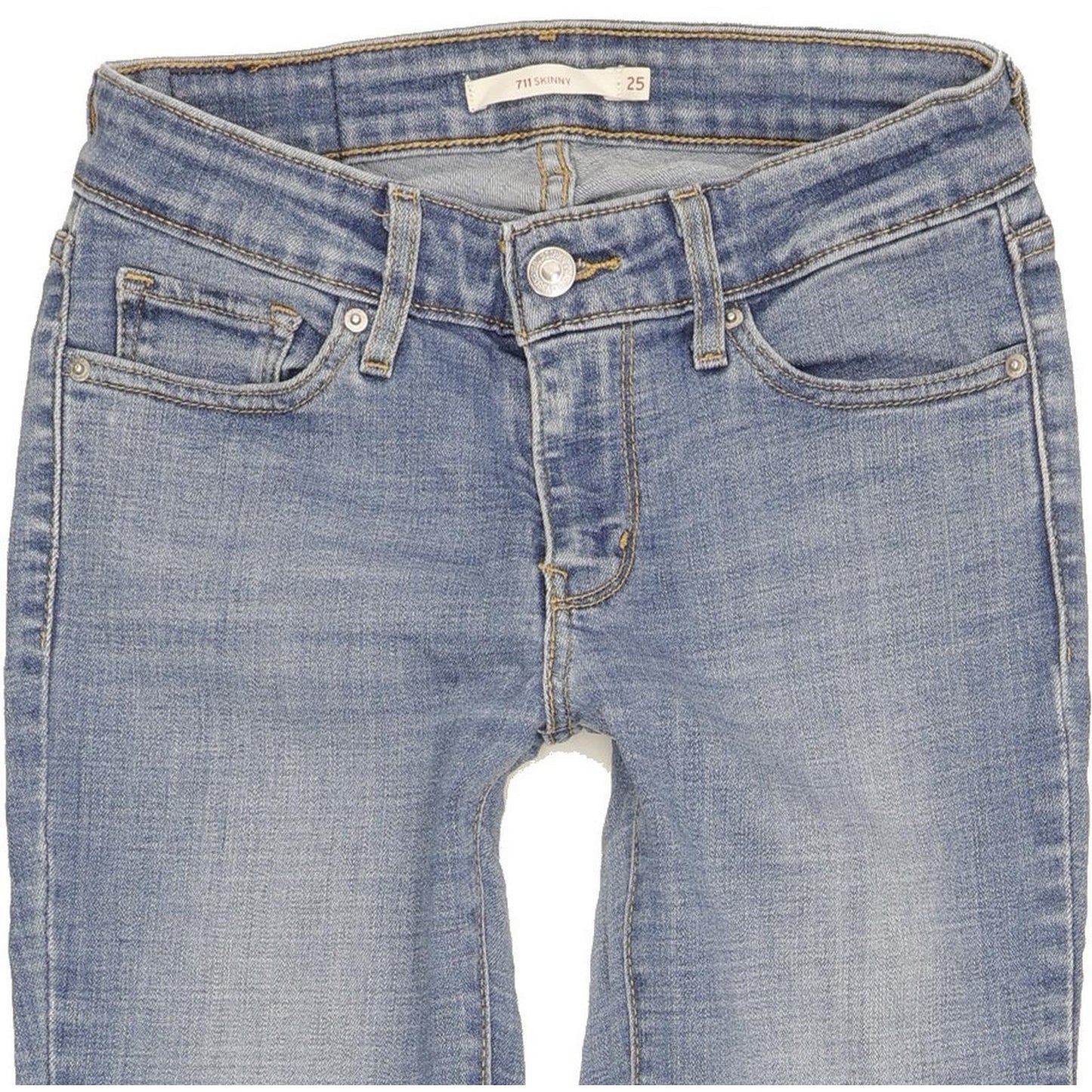 Levi's 711 Women Blue Skinny Slim Stretch Jeans W25 L30
