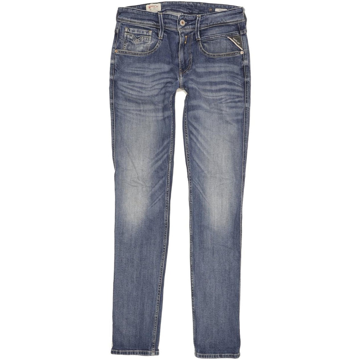 Replay Anbass Men Blue Skinny Slim Stretch Jeans W29 L33
