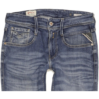 Replay Anbass Men Blue Skinny Slim Stretch Jeans W29 L33