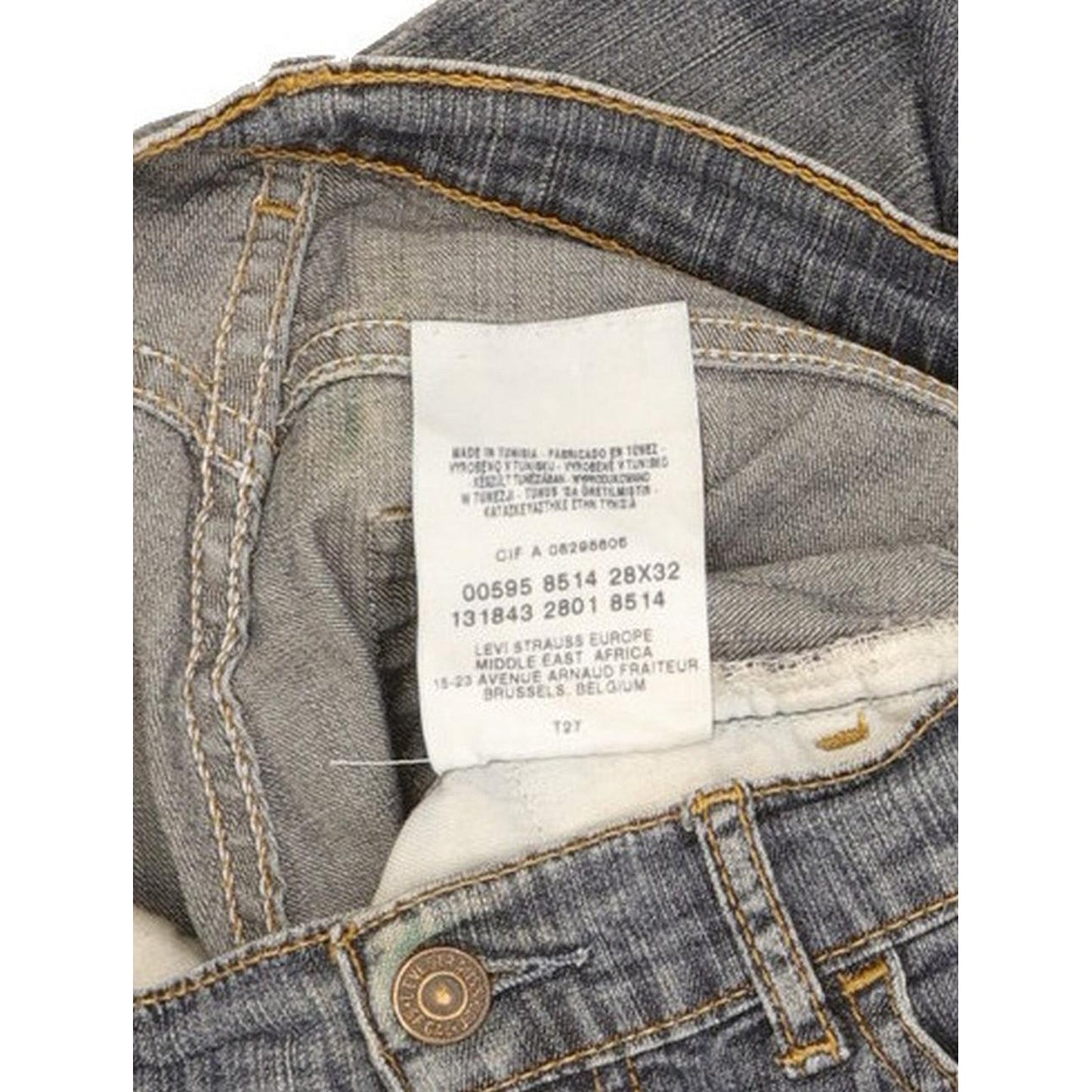 Levi's 595 Women Blue Straight Regular Stretch Jeans W28 L32