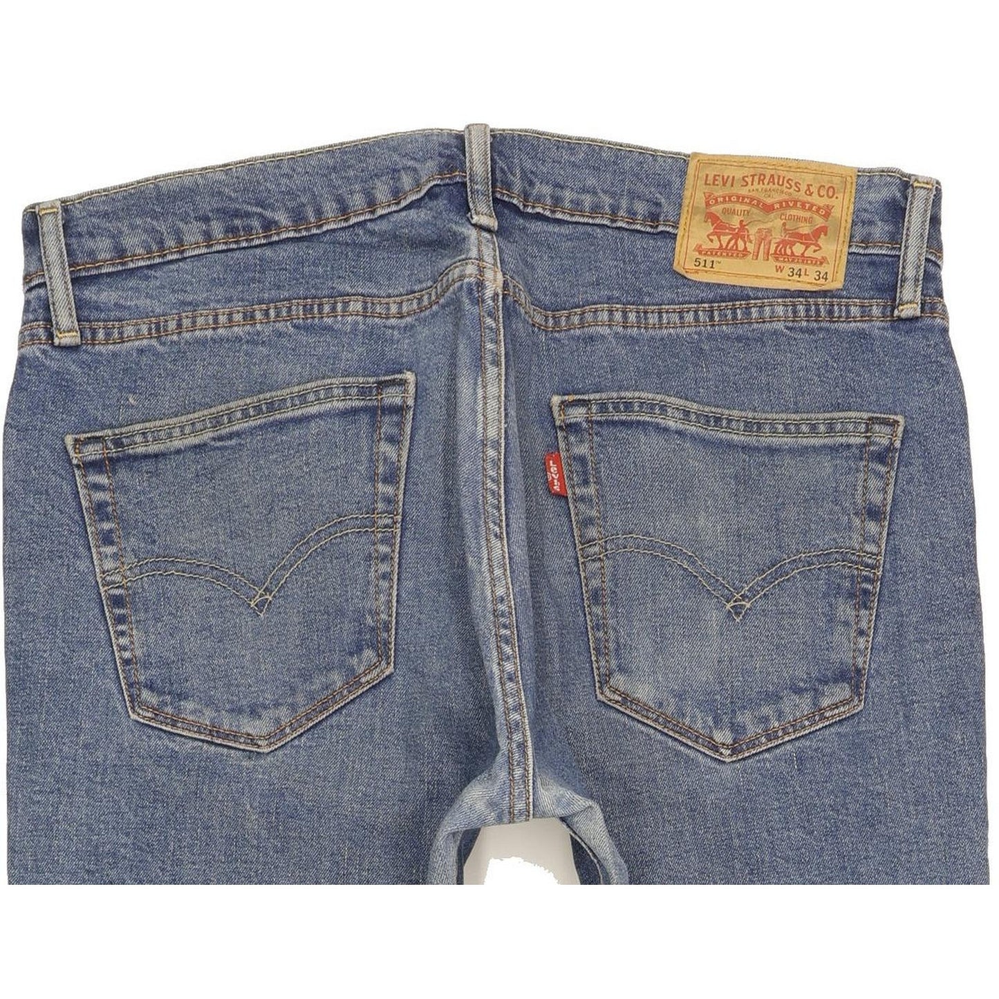 Levi's 511 Men Blue Straight Slim Stretch Jeans W34 L31