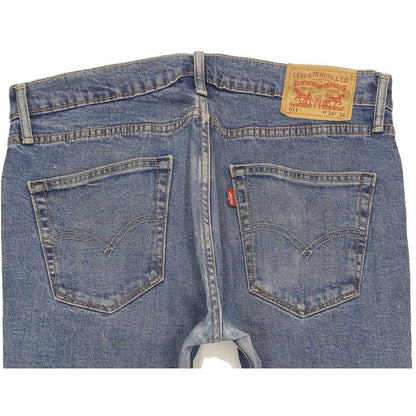 Levi's 511 Men Blue Straight Slim Stretch Jeans W34 L31