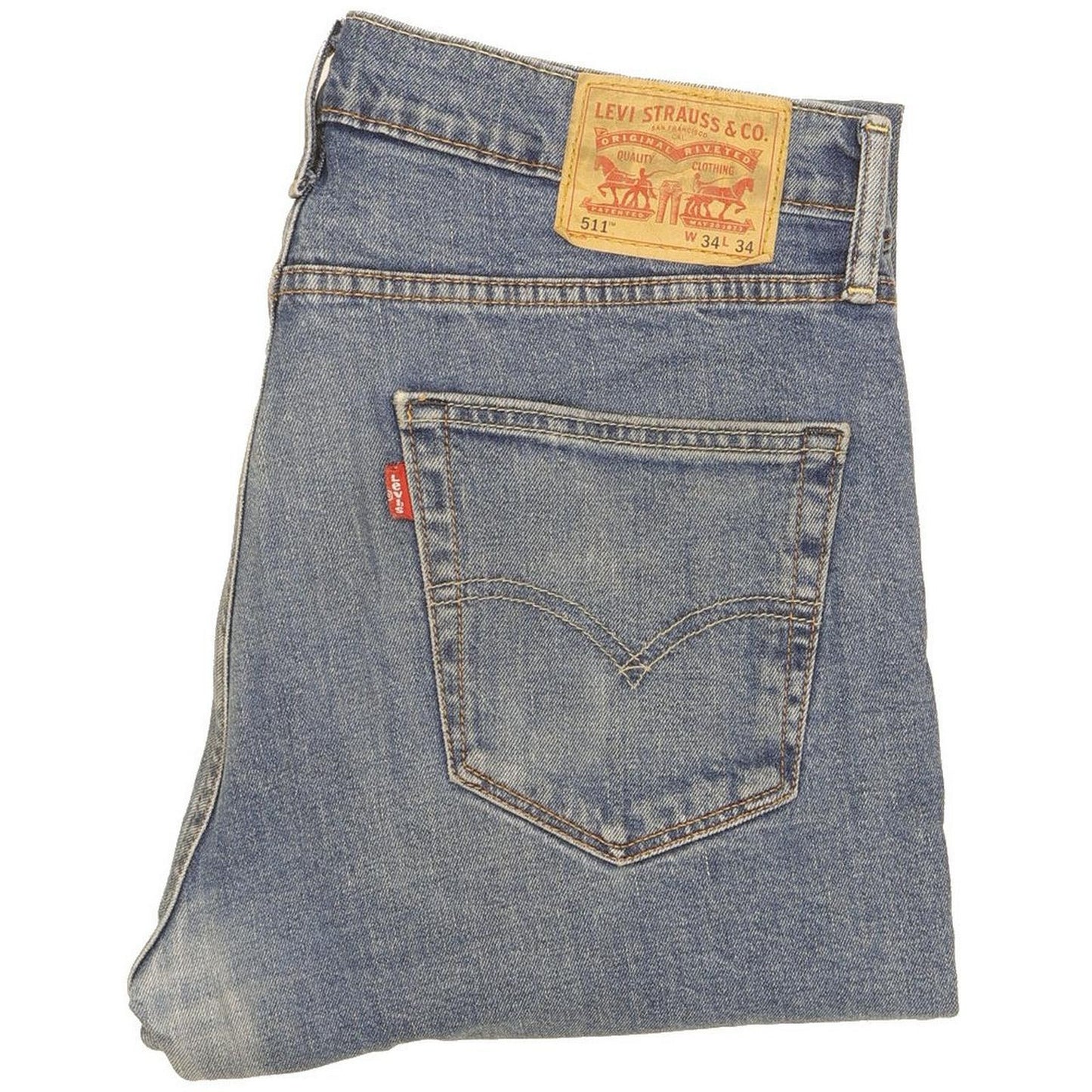 Levi's 511 Men Blue Straight Slim Stretch Jeans W34 L31