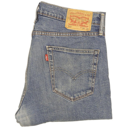 Levi's 511 Men Blue Straight Slim Stretch Jeans W34 L31