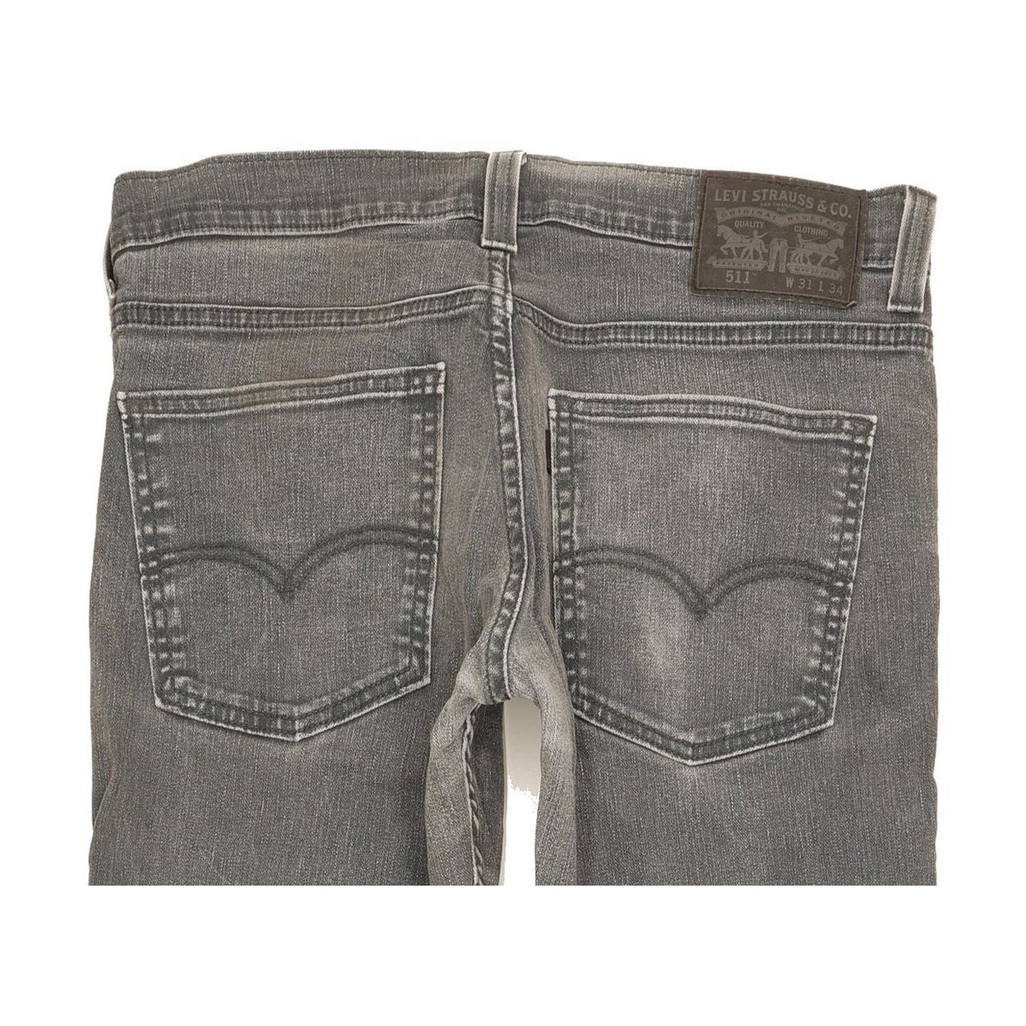 Levi's 511 Men Grey Straight Slim Stretch Jeans W31 L29