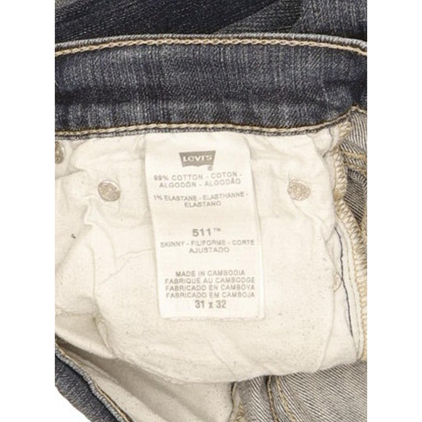 Levi's 511 Men Blue Straight Slim Stretch Jeans W31 L29