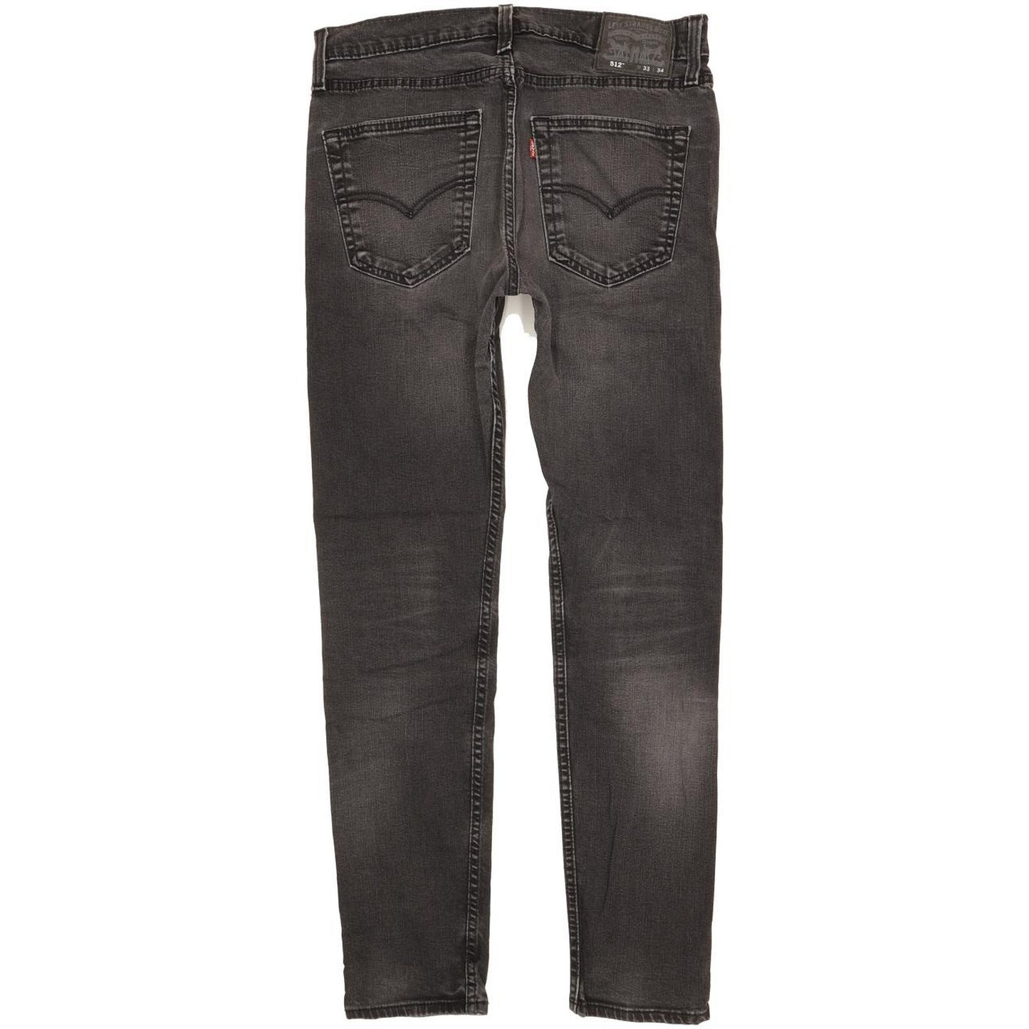 Levi's 512 Men Black Tapered Slim Stretch Jeans W33 L31