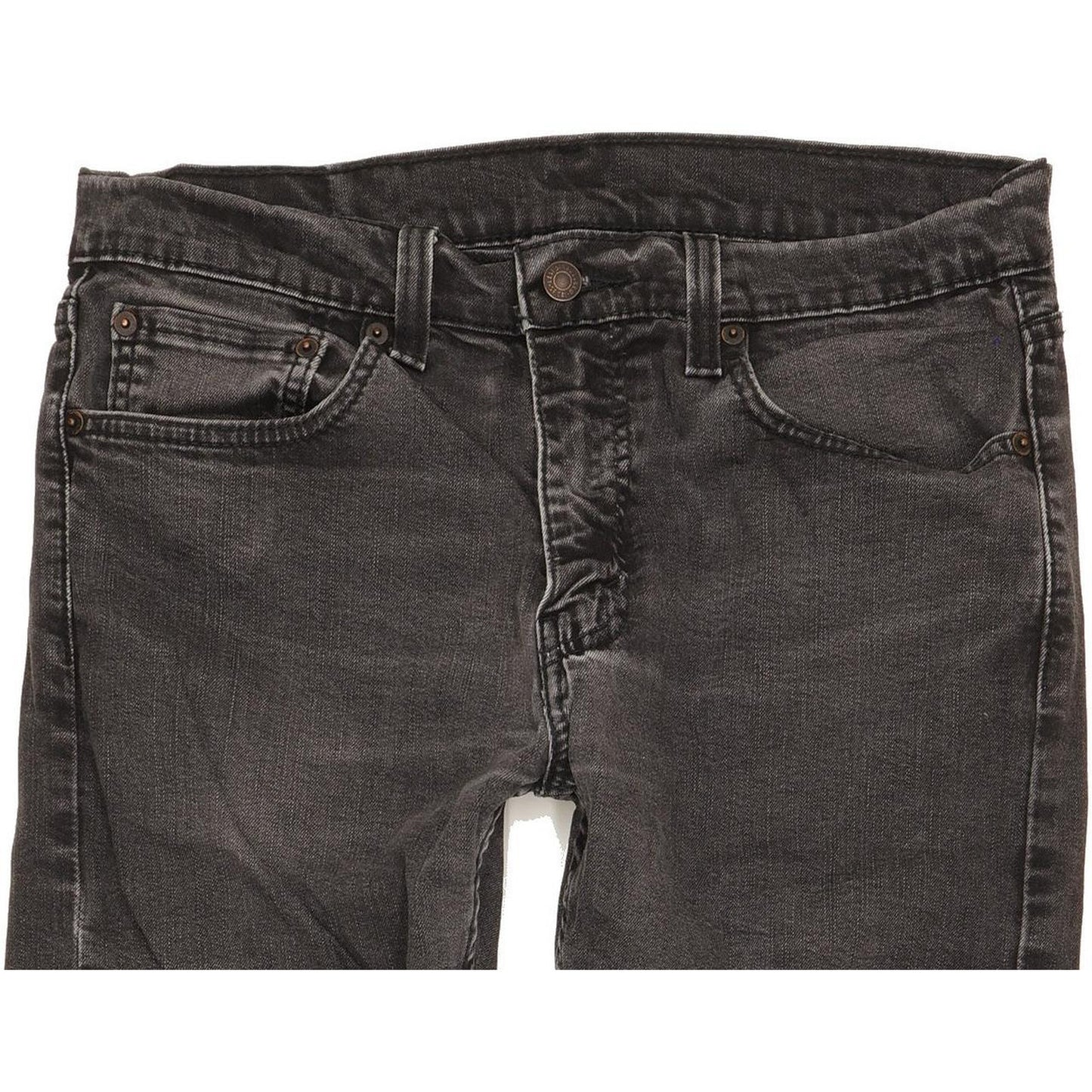 Levi's 512 Men Black Tapered Slim Stretch Jeans W33 L31