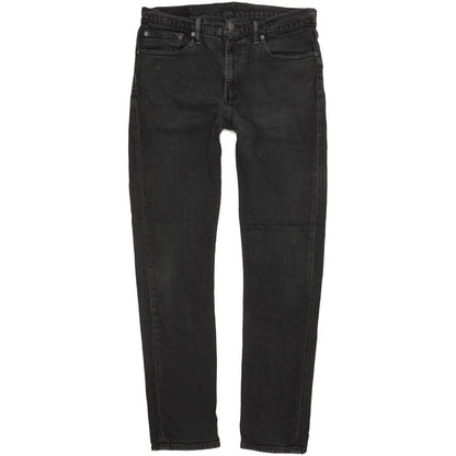 Levi's Men Black Straight Slim Stretch Jeans W34 L31