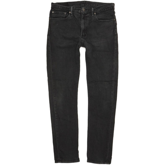 Levi's Men Black Straight Slim Stretch Jeans W34 L31