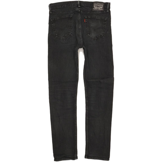 Levi's Men Black Straight Slim Stretch Jeans W34 L31