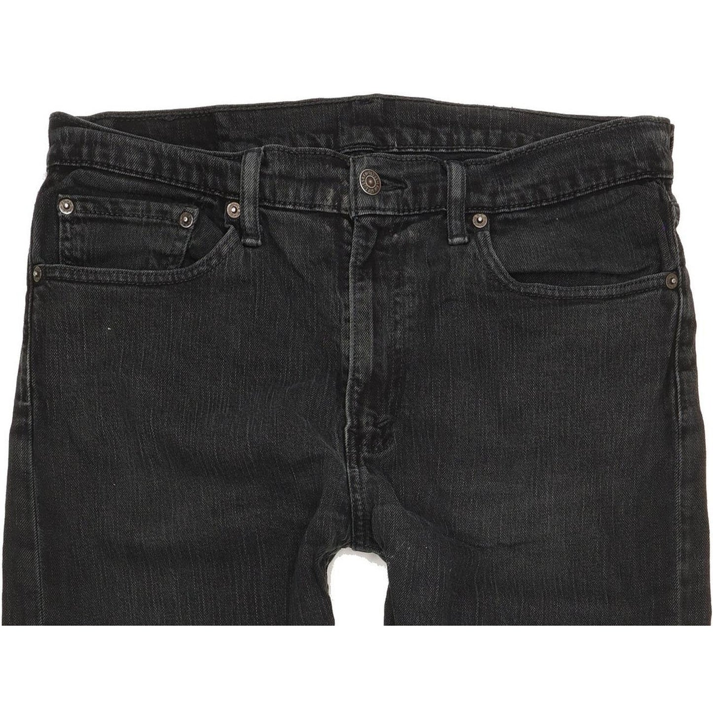 Levi's Men Black Straight Slim Stretch Jeans W34 L31