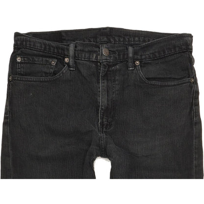 Levi's Men Black Straight Slim Stretch Jeans W34 L31