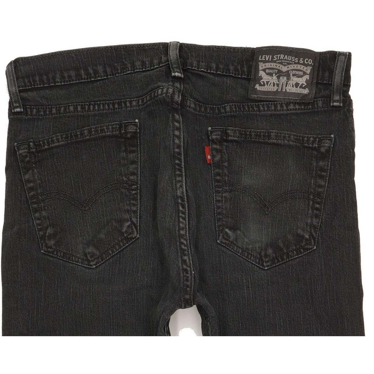 Levi's Men Black Straight Slim Stretch Jeans W34 L31