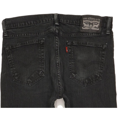 Levi's Men Black Straight Slim Stretch Jeans W34 L31