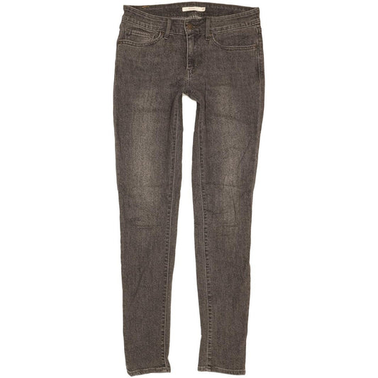 Levi's 711 Women Charcoal Skinny Slim Stretch Jeans W27 L32
