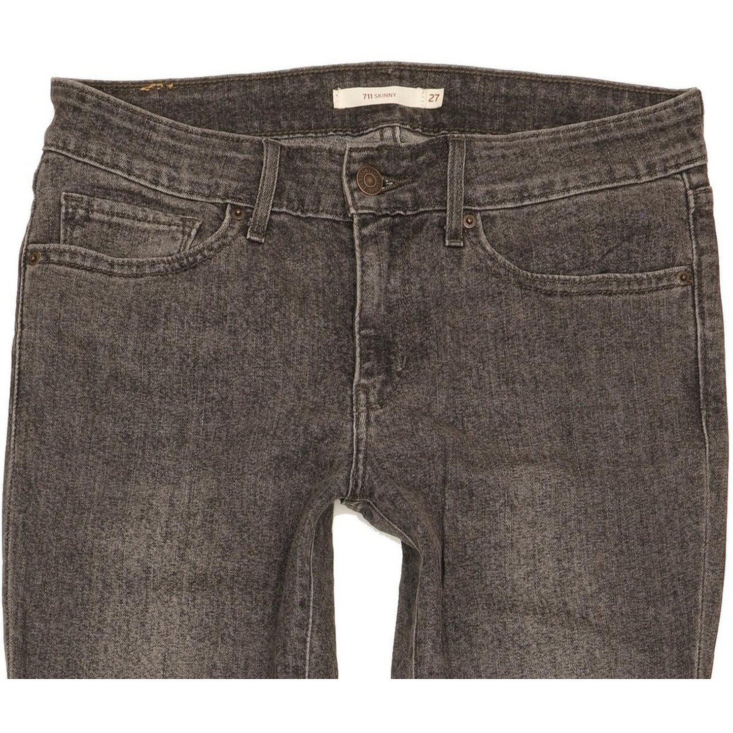 Levi's 711 Women Charcoal Skinny Slim Stretch Jeans W27 L32