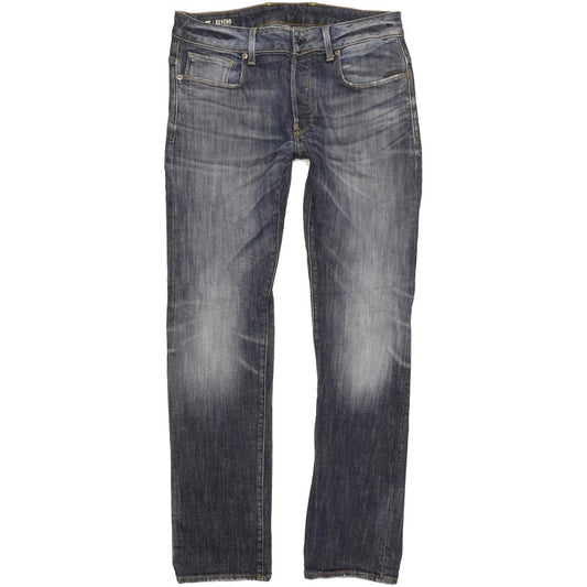 G-Star Revend Men Blue Straight Regular Stretch Jeans W33 L32