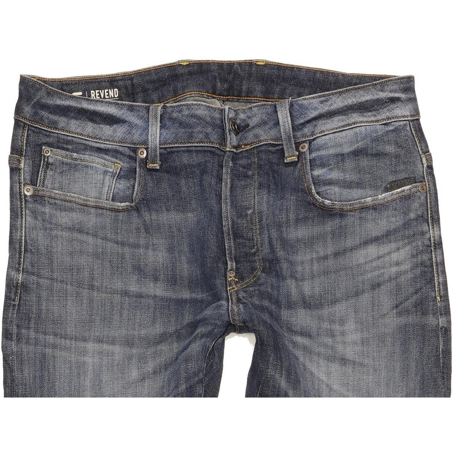 G-Star Revend Men Blue Straight Regular Stretch Jeans W33 L32