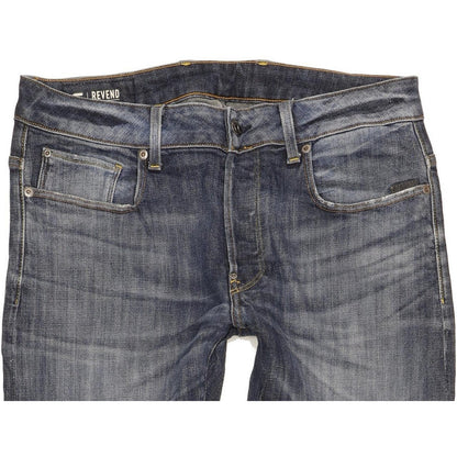 G-Star Revend Men Blue Straight Regular Stretch Jeans W33 L32
