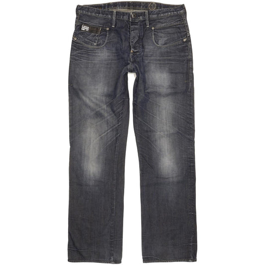 G-Star Men Blue Straight Slim Jeans W32 L31