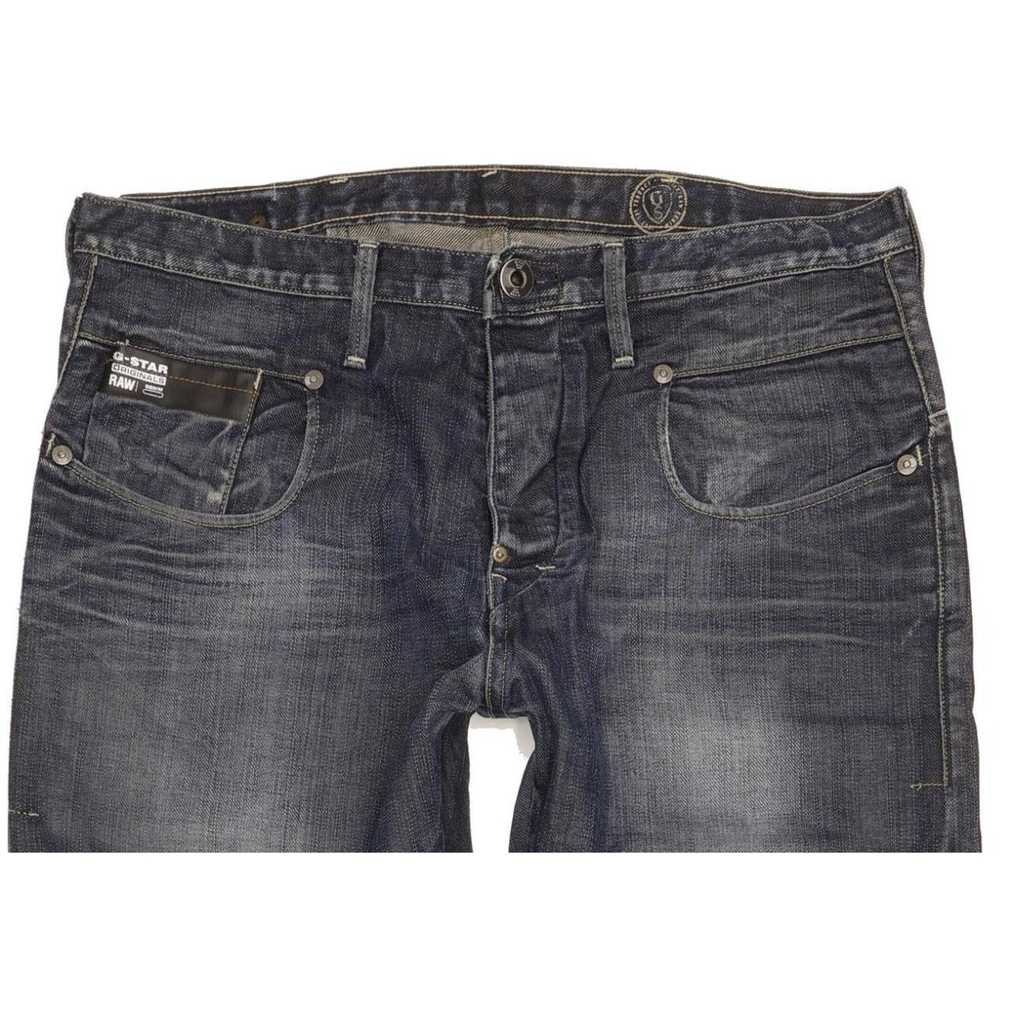 G-Star Men Blue Straight Slim Jeans W32 L31