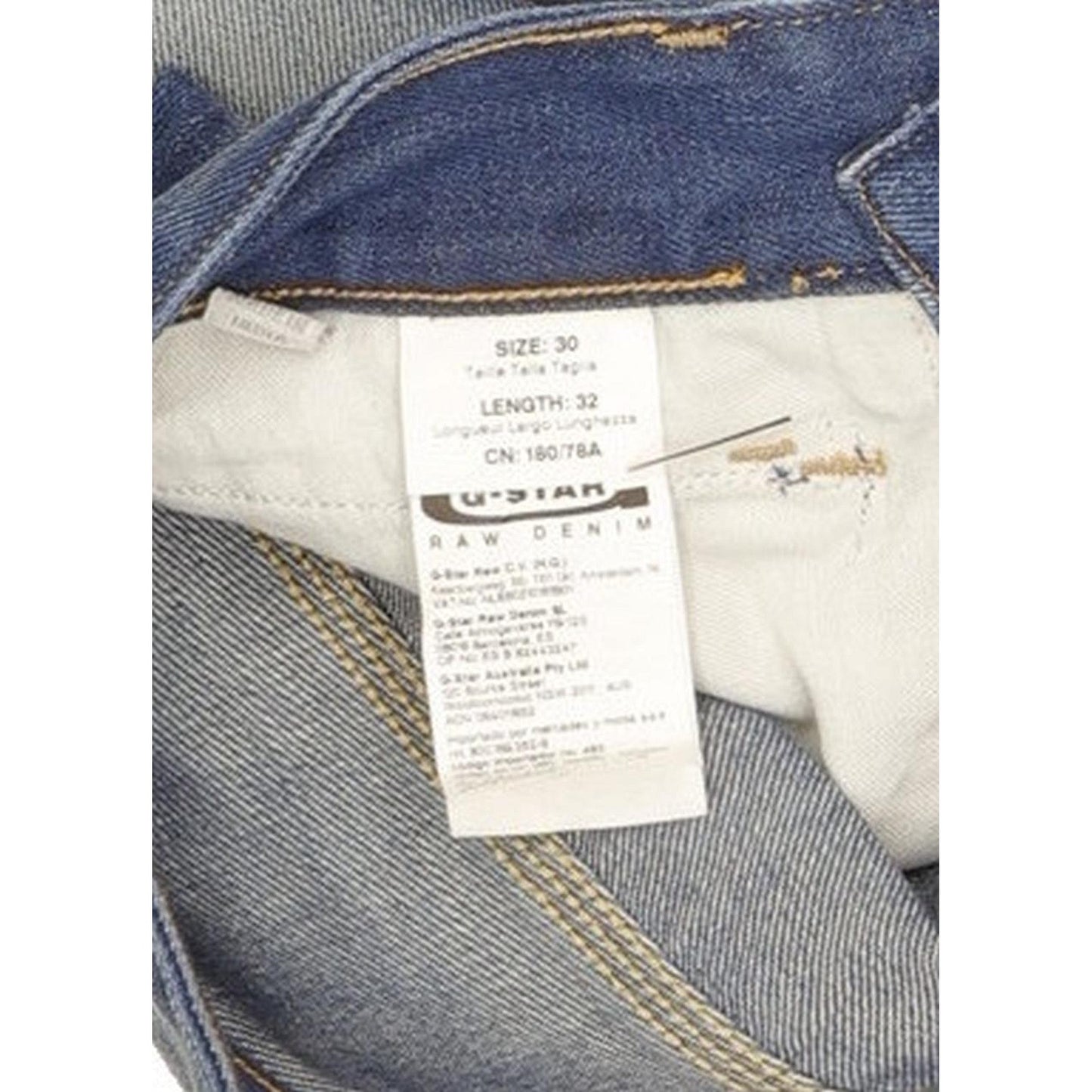 G-Star New Radar Men Blue Straight Loose Jeans W30 L32
