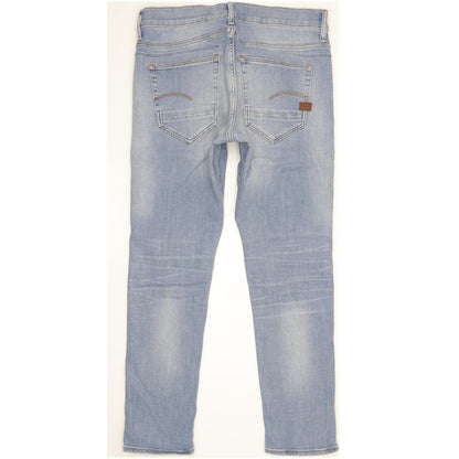 G-Star D-Staq Men Blue Straight Slim Stretch Jeans W31 L30