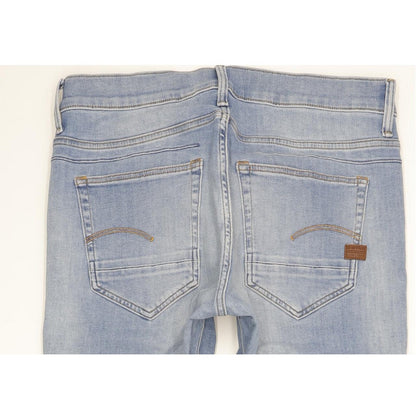 G-Star D-Staq Men Blue Straight Slim Stretch Jeans W31 L30